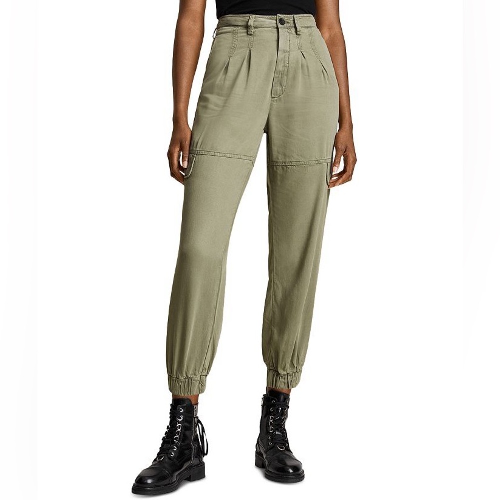 All saints high rise Lira trouser, green, cargo, size 00
